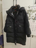雅鹿羽绒服女中长款2025冬季新款时尚韩版连帽女士加厚保暖宽松外套 黑色 L (165) 实拍图