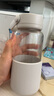 北鼎（Buydeem）泡茶随手杯 茶水分离家用耐高温玻璃杯便携办公水杯节日送礼 【燕麦白】畅快饮|茶水分离630ml 实拍图