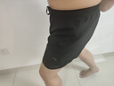 安踏（ANTA）男士双层泳裤三分裤防尴尬速干透气短裤沙滩裤户外泳裤男 黑色XL 实拍图