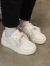 回力女鞋板鞋女皮面小白鞋百搭休闲鞋运动鞋1325 米色 37 实拍图