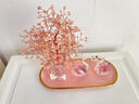 赟娅水晶发财树玄关装饰摆件客厅卧室轻奢高档新婚生日乔迁节日好礼物 【粉水晶树】+大天鹅+大托盘摆件 实拍图