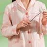 棉花会月子服夏季薄款纯棉云纱孕妇睡衣产后哺乳喂奶家居服套装 【双层纯棉云纱】红玉灼灼 L【适合体重115斤-145斤】 实拍图