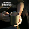 京东京造不锈钢双层保温桌面马克杯420mL 户外露营水杯 304咖啡杯橄榄绿 实拍图