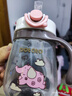 小土豆（potato）卡通熊宝宝水杯吸管杯儿童水杯婴儿防摔吸管大宝宝tritan水杯 240ml 樱花粉 实拍图