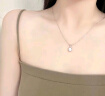 唯一（Winy）一克拉莫桑钻雪花纯银项链生日礼物女士吊坠送女朋友老婆首饰品 实拍图