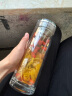 述作 高档双层玻璃杯男士茶杯隔热泡茶杯女水杯透明个人专用便携杯子 海纳百川 380ML（高升茶滤款） 实拍图