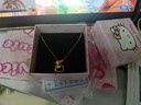 京越隆足金999哈喽 Kitty吊坠 黄金KT猫框蝴蝶结吊坠女项链送女友礼物 黄金小镂空KT星星约0.45-0.55g+金色银链 实拍图
