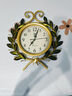 普赛克艺术品美式复古创意时尚钟表时钟挂钟现代简约家用客厅个性石英钟 橄榄绿-静音小号（47*39） 实拍图