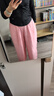 无印良品（MUJI）女式 汉麻 宽版裤 裤子女款 休闲裤阔腿裤长裤女装  25年夏季 粉红色 BE1SKC5S M （160/66A） 实拍图