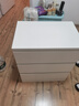 欧贸五斗柜斗柜抽屉柜现代卧室储物柜收纳柜客厅靠墙小立柜床头柜边柜 60cm三层三抽暖白 实拍图