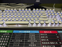 前行者（EWEADN）TK100朋克机械键盘有线键盘电竞游戏台式电脑笔记本外接办公打字复古外设 白色白光青轴 实拍图
