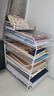 学生桌面书本收纳置物架书桌多层书架桌上儿童绘本架办公桌文件架 五层草葱白-竖款 实拍图