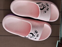 大嘴猴（paul frank）拖鞋女室内外情侣厚底软弹户外运动凉拖鞋粉红38-39PF683 实拍图