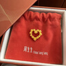 周生生黄金吊坠 玫瑰花环足金不含项链 情侣生日礼物82296P计价3.45克 实拍图