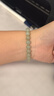 中国黄金CHINA GOLD四叶草黄金手链足金和田玉手串七夕情人节礼物送女友老婆生日实用 京速达-足金四叶草和田玉手串 实拍图