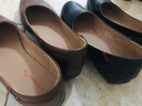 红蜻蜓女鞋 中老年浅口真皮皮鞋女中粗跟防滑妈妈鞋单鞋 棕色 40 实拍图