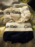 Calvin Klein内衣男士三条装循环提花腰边ck舒适纯色棉质微弹贴身三角内裤男 I03-月光白/枫叶红/海涛蓝 3条 XL 实拍图