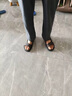 百丽户外两穿凉拖男夏季商场同款牛皮休闲沙滩凉鞋8GF01BL4 棕色 41 实拍图