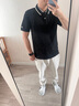 GXG男装 夏季多色男士刺绣翻领Polo衫男短袖 黑色 175/L 实拍图