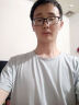 战浩【2件】冰丝莫代尔棉短袖t恤男夏季青年薄纯白色打底衫圆领半袖体 蓝色+深灰色 2XL 建议【150-165斤】 实拍图