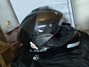 LS2情侣摩托车头盔男女机车赛车全盔儿童防雾大尾翼四季通用FF802 亮黑 M(建议52-53头围) 实拍图