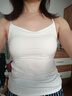 浪莎（LangSha）莫代尔小吊带背心女带胸垫打底外穿修身显瘦网红上衣 白色 L 实拍图