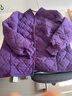 女士蚕丝德绒三层加厚夹棉冬季棉服中老年开衫羊毛棉衣棉裤两套装 紫色棉袄 4XL 推荐155-170斤 实拍图