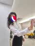 BARNSTEAD女衬衫长袖弹力棉免烫抗皱春款职业修身工作服通勤防走光女衬衣 白色（V领） 37 /L(100-110斤) 实拍图