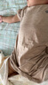 nest designs婴儿竹丽尔短袖连体衣爬服和尚春夏新生儿宝宝包屁衣 暖香褐 90cm （建议80-92cm） 实拍图