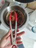 乐扣乐扣（LOCK&LOCK）不锈钢硅胶食品食物夹子烧烤烤肉煎牛排夹子 红色 实拍图