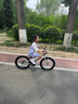 Nabiis那贝斯儿童自行车6-10-12岁铝合金城市超轻青少年学生单车20寸银 实拍图