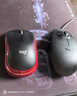 罗技（Logitech）M185鼠标 无线鼠标 办公鼠标 对称鼠标 黑色红边 带无线2.4G接收器 实拍图