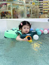 贝恩拉儿童游泳圈0-3岁 婴儿免充气防侧翻泳圈宝宝洗澡玩具装备水上用品 甲壳虫绿色【3个月-3岁】 实拍图