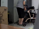 FZK+ 铝合金老人助行器助步器老人购物车手推可坐折叠助行车 3103脚踏可拆(最新款) 实拍图