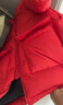 保姆鹅儿童羽绒服中长款加厚防寒外套宝宝中大童保暖冬装[NM2438] 中国红 110 实拍图
