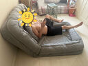 墨往人类狗窝懒人沙发床单双人可睡觉飘窗小沙发椅床上座椅 灰色188*110【特大加宽】科技绒 实拍图