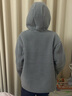 MUJI女式长毛抓绒拉链连帽衫女外套长袖25年冬季摇粒绒短外套女装 浅蓝色 M （160/84A） 实拍图
