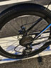 EG7山地自行车成人学生变速越野单车双减震赛车26寸青少年男女 辐条【升级减震 超强承重】黑蓝 24寸21速【适合：145-165CM】 实拍图