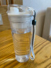 特百惠（Tupperware）晶彩400ML塑料杯 男女学生便携办公用水杯子大容量双饮口 珍珠白 实拍图