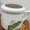 束氏 茶水分离杯陶瓷杯带盖泡茶杯过滤水杯茶具办公功夫手绘荷花 实拍图