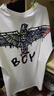 BOY LONDON【艺术家涂鸦】夏男女同款高街潮牌针织短袖T恤N01911 米白色 XL 实拍图