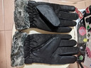 博沃尼克 皮手套男冬季韩版骑行加绒加厚保暖可触屏户外摩托车棉手套 黑色 实拍图