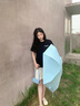 JCZS德国品牌迷你七折太阳伞生防晒防紫外线便携小巧晴雨两用遮阳伞 胶囊盒-七折-天空蓝 三折168股 x 92cm 实拍图