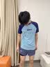 特步青少年泳衣男2026新款初中生男孩大童男士游泳衣泳裤泳镜套装装备 62413蓝色套装（泳衣+泳裤） 165 （2XL高165-175  重130-150） 实拍图