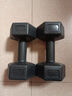 华亚（HUAYA）哑铃男士练臂肌手铃六角环保包胶女亚玲学生家用运动健身器材 6公斤一副（左右手各3公斤） 实拍图
