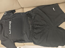 李宁（LI-NING）泳裤男士宽松防尴尬泳衣套装水陆两用黑色短袖两件套07-25 XL 实拍图