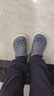 卡骆驰crocs洞洞鞋贝雅卡骆班轻便耐磨一脚蹬休闲鞋|205089 石板灰/青柠绿-0GX 40 (250mm) 实拍图