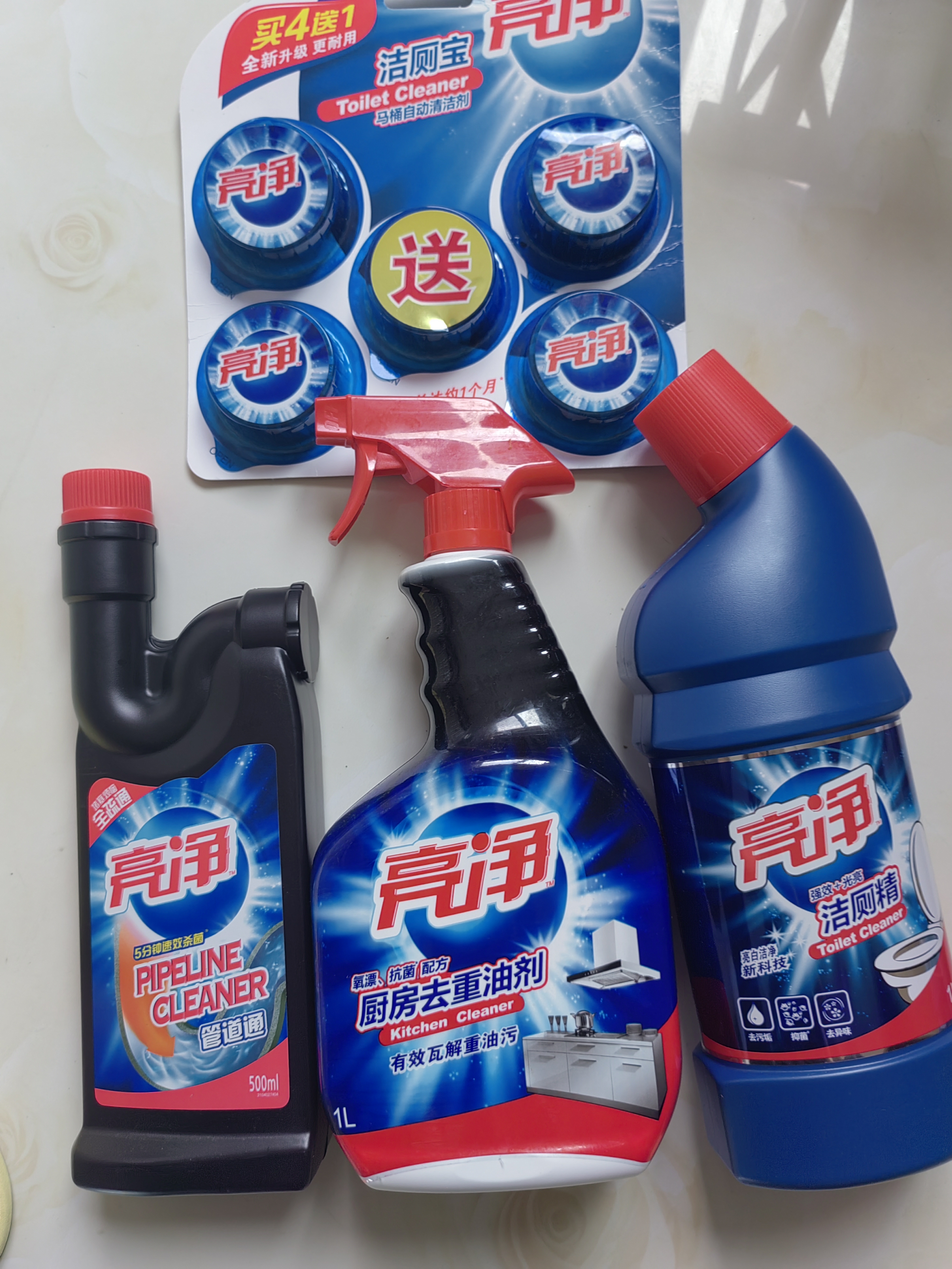 亮净（Limn）管道疏通剂500ml下水道厕所厨房马桶除臭剂+浴室清洁剂1L 实拍图