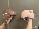 Andes HELMET3c认证电动摩托车头盔男四季女士夏季头盔安全帽四季通用夏天半盔 哑黑【透明短】+赠黑茶长镜 均码 实拍图