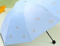 天堂 防紫外线晴雨伞三折 雨伞黑胶防晒太阳伞遮阳晴雨伞 净空蓝 实拍图